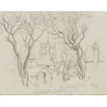 Charles West Cope, RA, British 1811-1890- The Church at Old Shoreham, Sussex; pencil on paper,