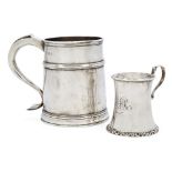 A late 19th/ early 20th century Britannia silver mug, by Charles Stuart Harris, designed with beaded