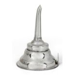 A George III silver wine funnel, London, 1791, maker probably A.F., the straining section with