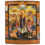 A Russian icon of the Mother of God, Joy to all who Grieve, second half 19th century, wood panel