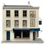 A 'Corner Shop' doll's house, by Trevor and Sue Cook of Brighton, no.378, dated 3rd October 1990,