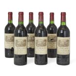 1986 'Carruades de Lafite', second wine of Chateau Lafite-Rothschild, Pauillac, France, six