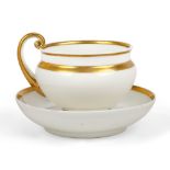 A Paris Porcelain teacup and saucer thought to have been used by Napoleon Bonaparte around the