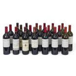 A mixed selection of wines from Saint-Emilion, France, to include three bottles of 2005 Chateau