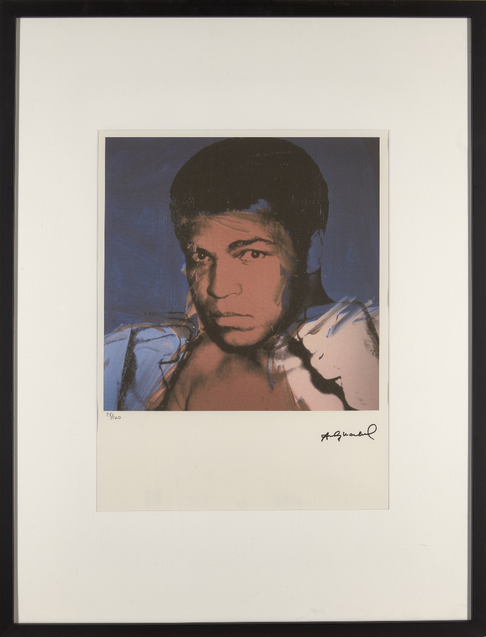 After Andy Warhol, American 1928–1987, Muhammad Ali; lithograph on Arches wove, stamp signed - Image 2 of 2