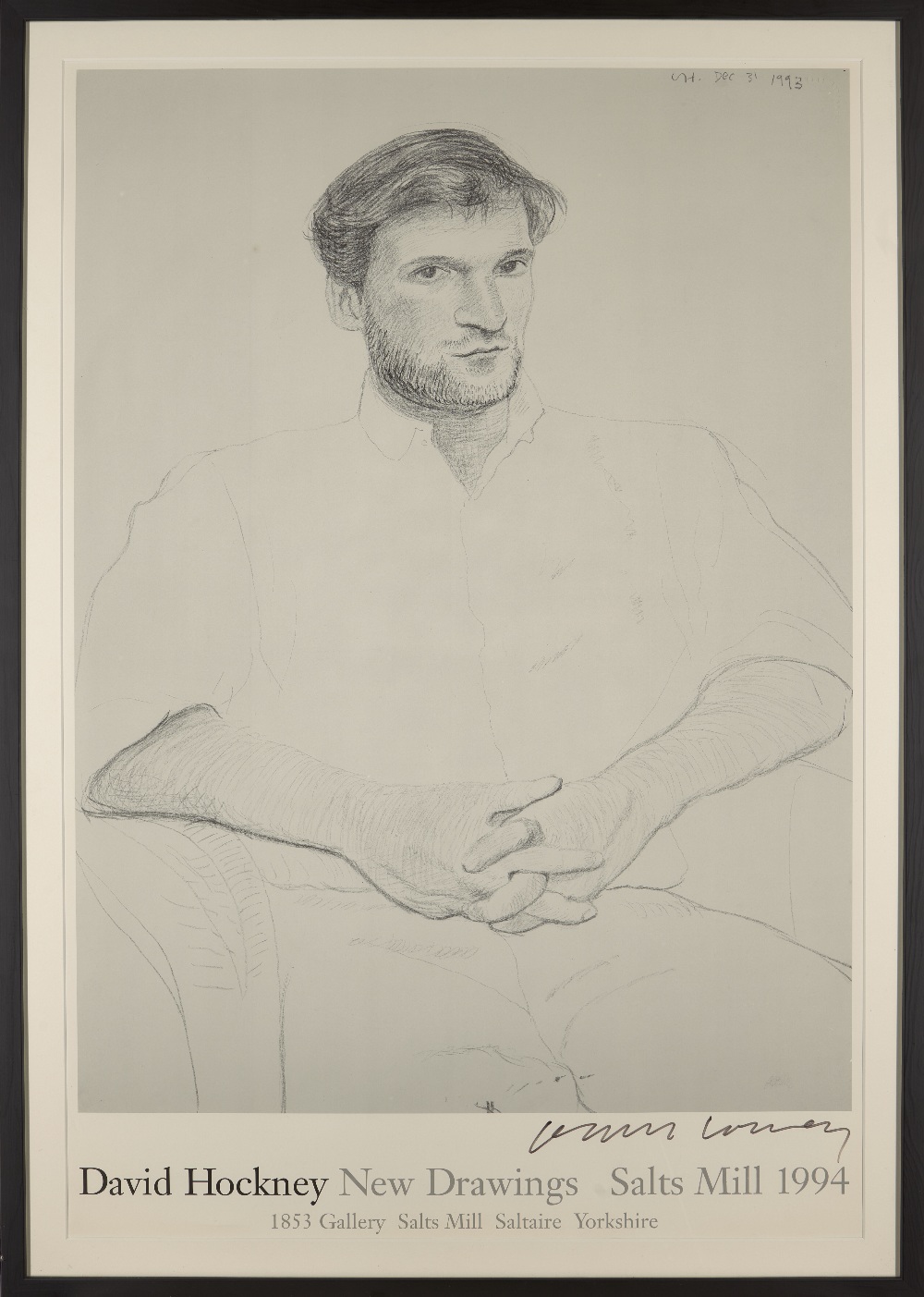 David Hockney OM CH RA, British b. 1937- New Drawings, Salts Mill (portrait of John Fitzherbert), - Image 2 of 2