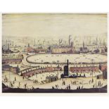 Laurence Stephen Lowry RBA RA, British 1887-1976, The Pond; offset lithograph on wove, signed in