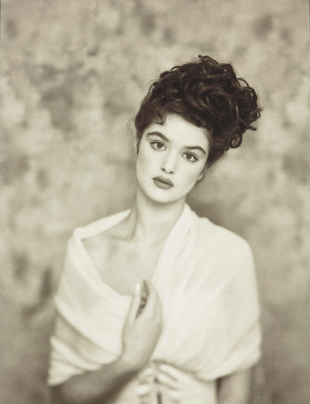 David Scheinmann, British 21st Century, Rachel Weisz; archival inkjet print in black and white on