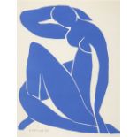 Henri Matisse, French 1869–1954, Nu Bleu XII, 1954; lithograph on wove, signed and dated in the