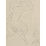 Henri Matisse, French, 1869-1954; Untitled, from Poesies, 1932; etching in black and white on