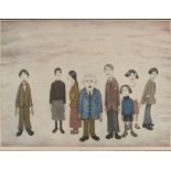 Laurence Stephen Lowry RBA RA, British 1887-1976, His Family, 1972; offset lithograph on wove,