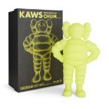 KAWS, American b. 1974- Chums, 20th Anniversary edition, yellow, 2022; painted cast vinyl, stamped