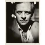 John Stoddart, British b. 1957- Sir Antony Hopkins; silver gelatin print on gloss paper, signed in