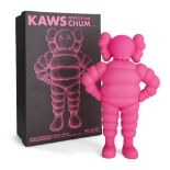 KAWS, American b. 1974- Chums, 20th Anniversary edition, pink, 2022; painted cast vinyl, stamped