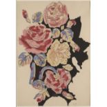 Raoul Dufy, French 1877-1953, Fleurs; Woodblock print with watercolour wash on wove, stamped with