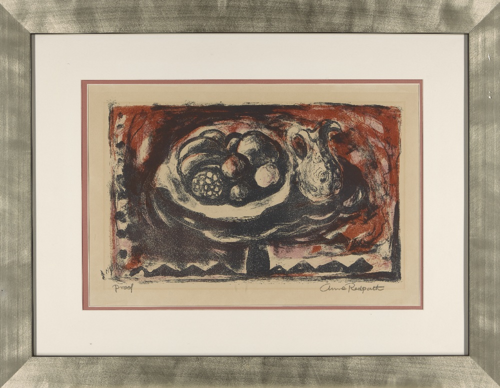 Anne Redpath, RSA, ARA, ARWS, Scottish 1895-1965, Still life with jug; lithograph in colours on - Image 2 of 2