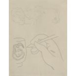 Henri Matisse, French, 1869-1954; Untitled, from Poesies, 1932; etching in black and white on