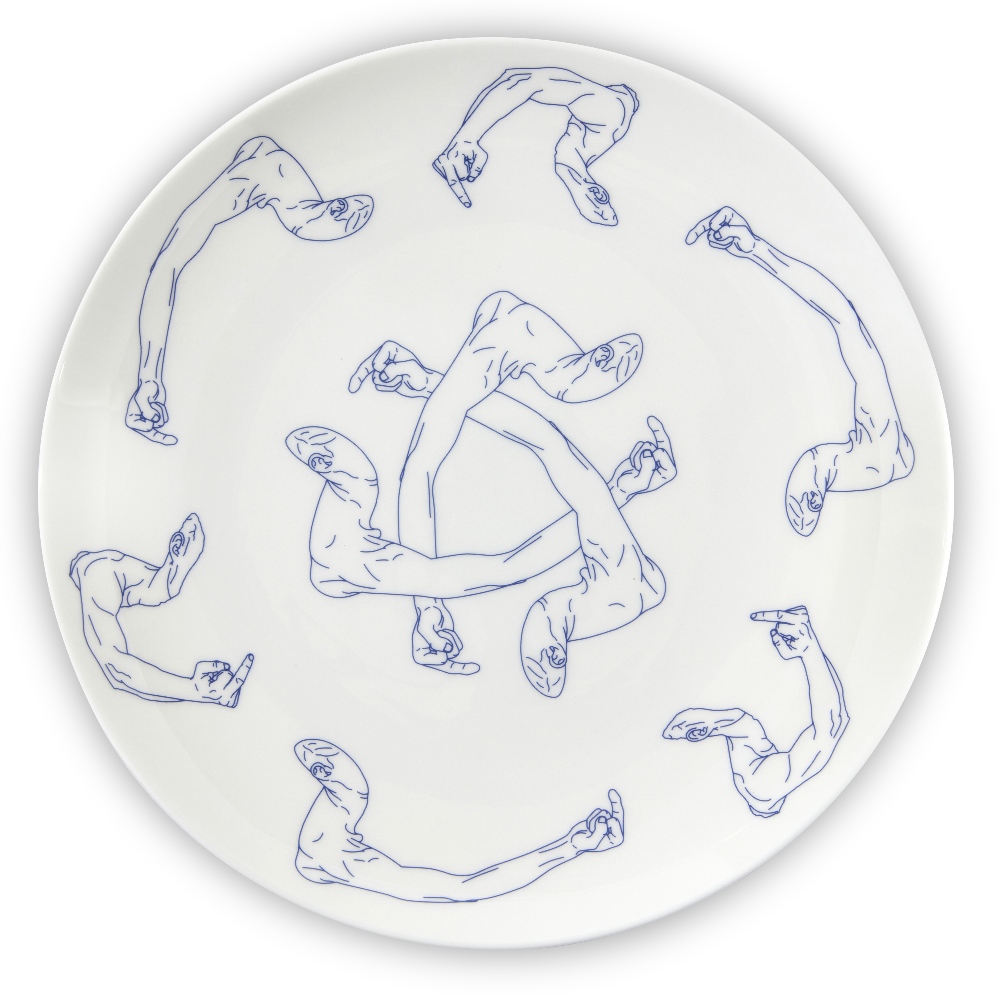 Ai Weiwei, Chinese b.1957- Untitled, from The Artist Plate Project, 2021; bone china plate, signed