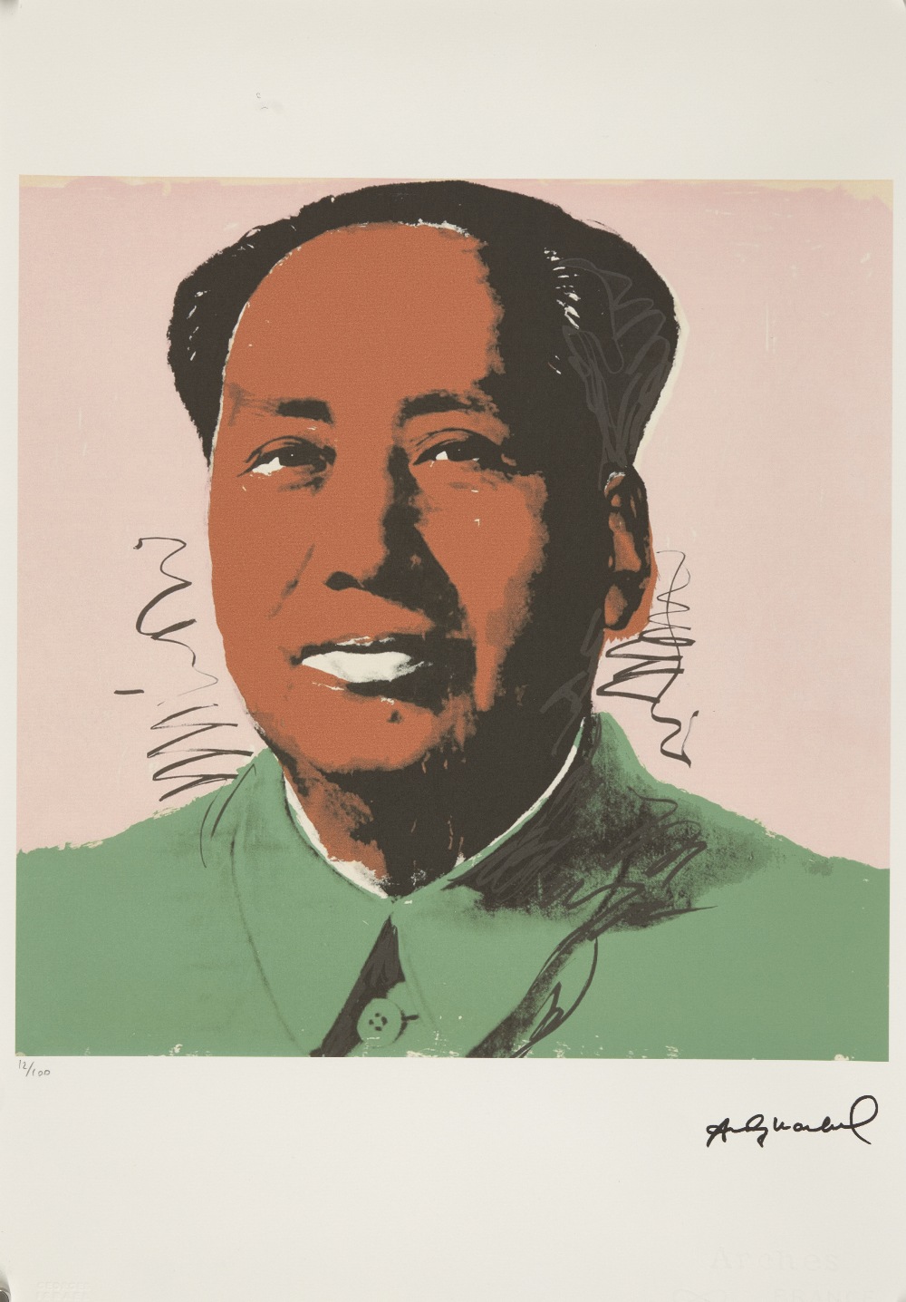 After Andy Warhol, American 1928–1987, Mao; screenprint in colours on wove, numbered 12/100 in