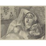 Henri Matisse, French 1869–1954, Le repos du Modele, 1922; lithograph in monochrome on chine