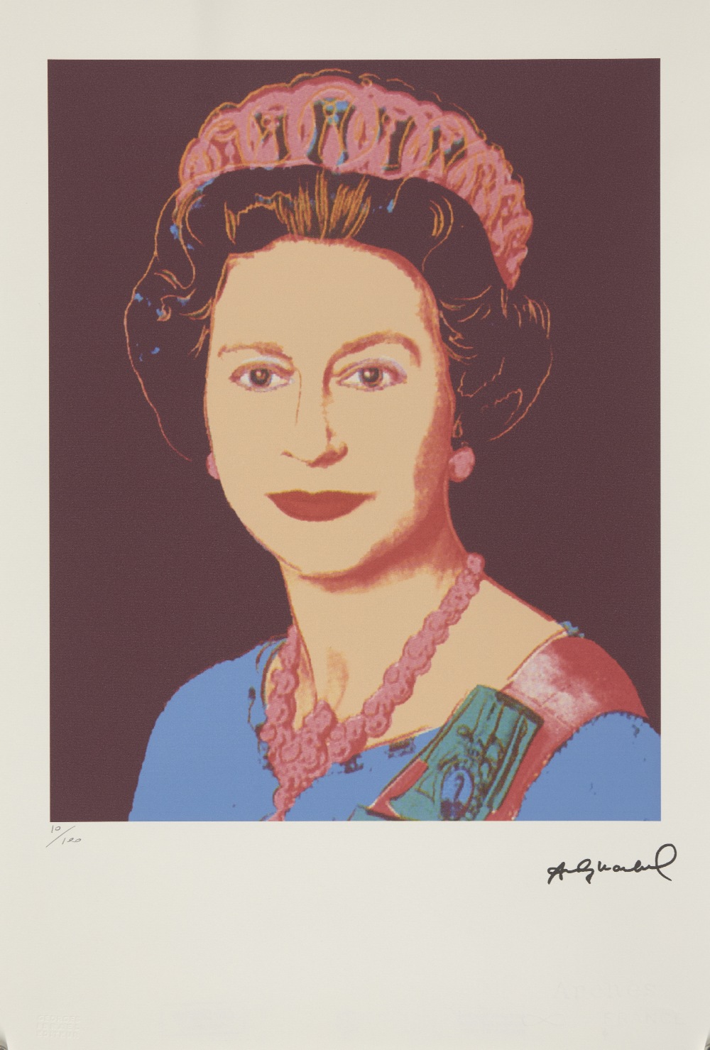 After Andy Warhol, American 1928–1987, Queen; screenprint in colours on wove, stamped with artist'