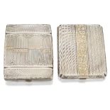 Two 20th century Czechoslovakian cigarette cases, one 1921-1928, 900 standard, with foliate scroll