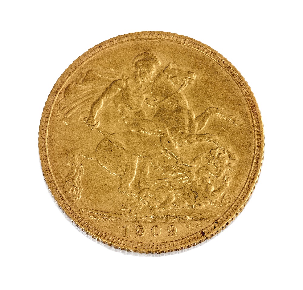 An Edward VII gold sovereign, 1909, gross weight approx. 8gPlease refer to department for condition - Image 2 of 2