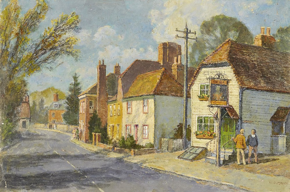 Jack Cross, British, 20th century - Market Square, Westerham; oil on board, signed and titled - Image 7 of 8