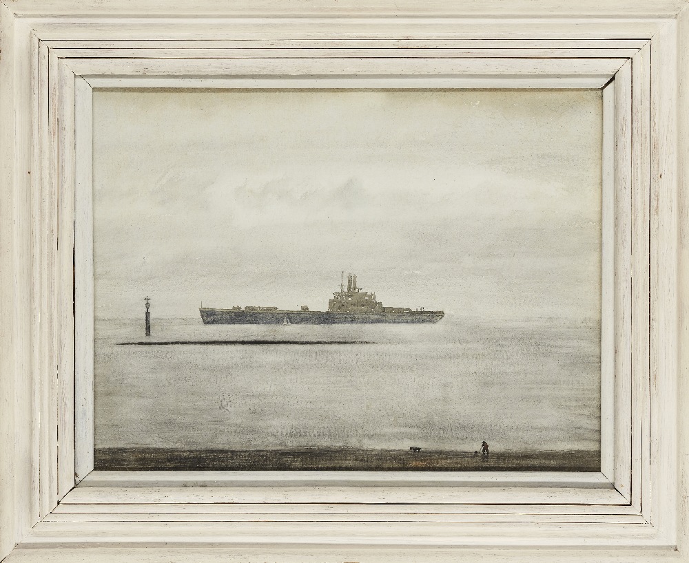 Richard Ernst Eurich OBE RA, British 1903-1992 - Container Ship, 1978; watercolour on paper, - Image 2 of 3