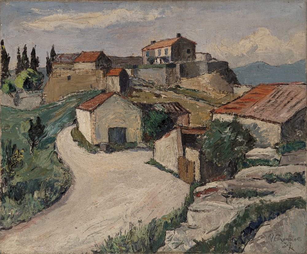 Nicholas Bristowe, British, late 19th century - Farm near Arles, 1939; oil on canvas, signed and