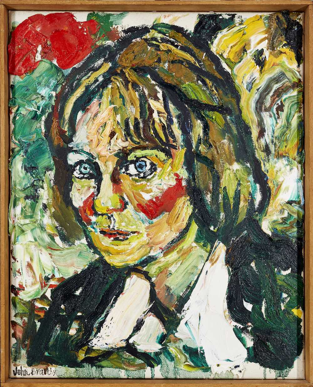 John Randall Bratby RA, British 1928-1992 - Iris Murdoch; oil on canvas, signed lower left 'John - Image 2 of 3