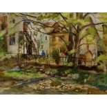 Gerald Vivian Davis, American 1899-1987 - Backyard; watercolour on paper, 47 x 61 cm