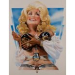 Philip Castle, British b.1942 - Jolene Machine (Dolly Parton), 1979; airbrush painting, signed lower