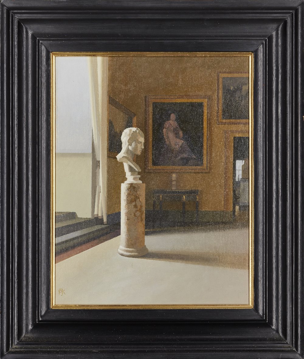 Peter Kelly Sen. RBA NEAC, British 1931-2019 - The Alcove; oil on canvas board, initialled lower - Image 2 of 3