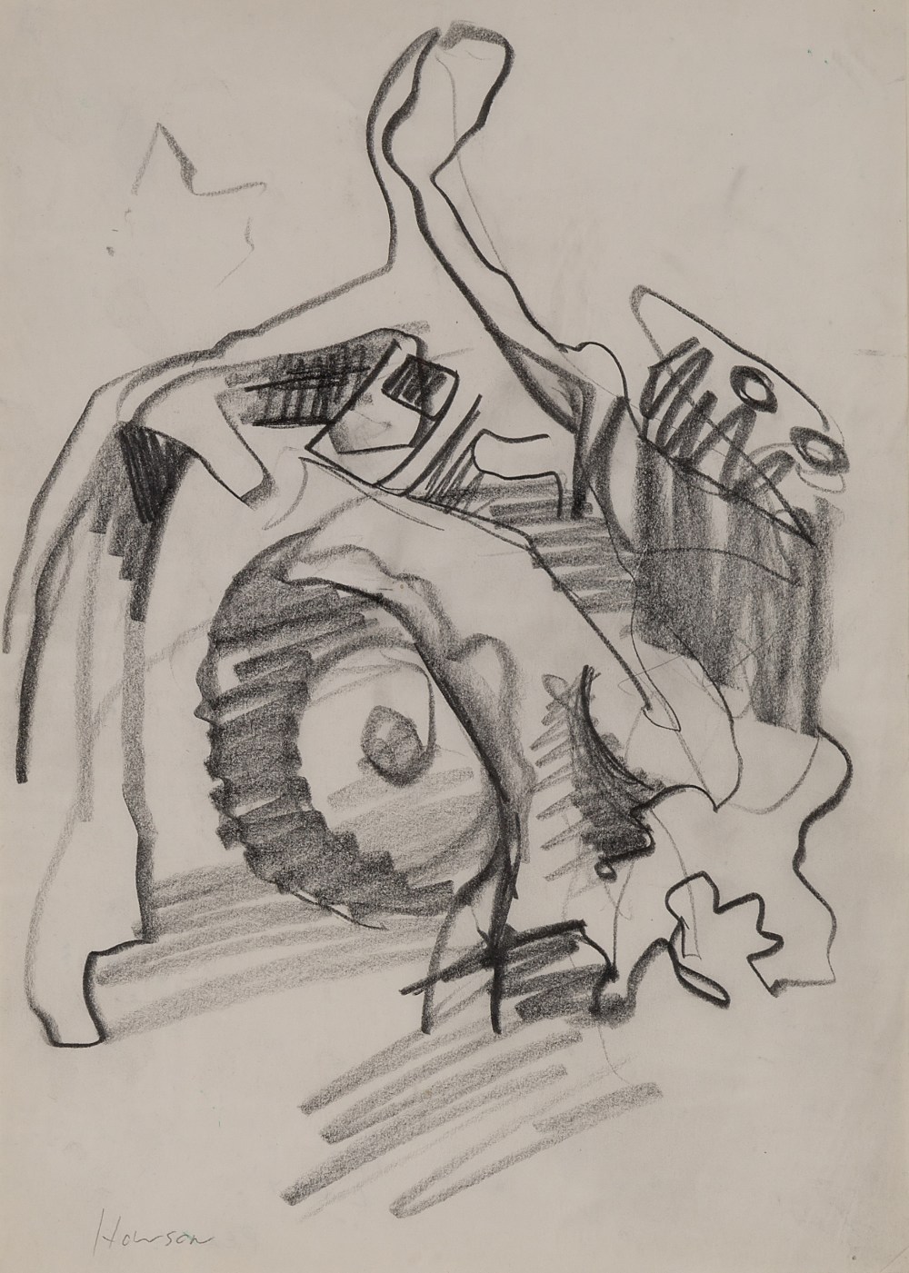 Peter Howson OBE, Scottish b.1958 - Lorry, 1994; pencil on paper, signed lower left 'Howson', titled