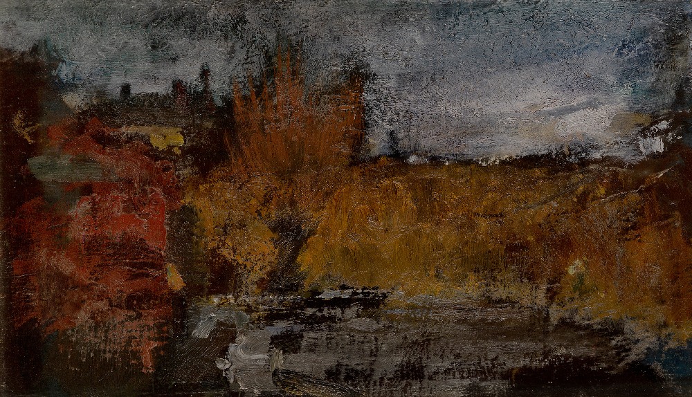 Frederick Deane, British 1924-2020 - Landscape; oil on board, 24.7 x 42.8 cm Provenance: the