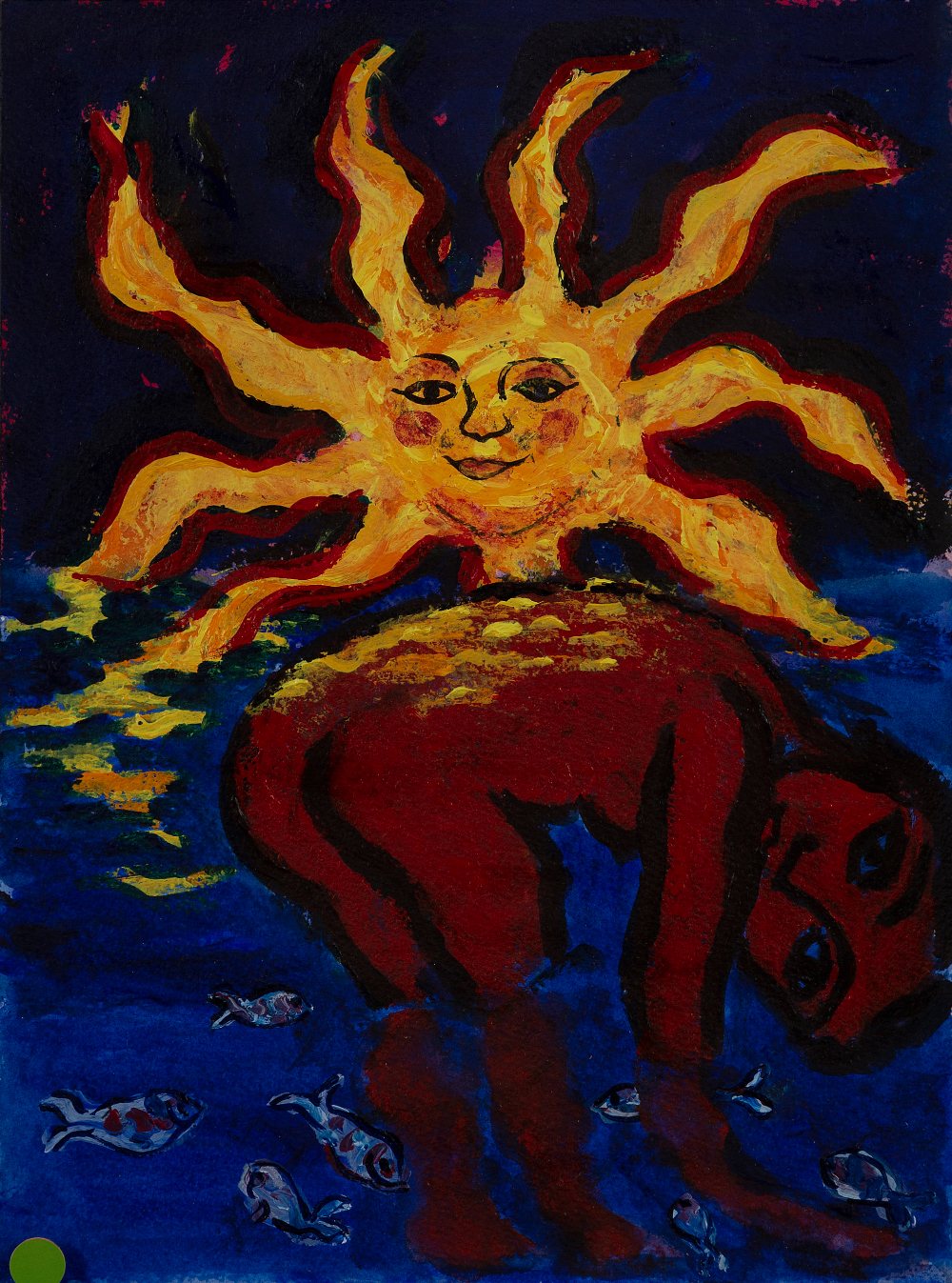 Eileen Cooper RA, British b.1953 - Running off with the sun, 1988; acrylic on paper, 30.5 x 22.9 cm: - Image 4 of 6