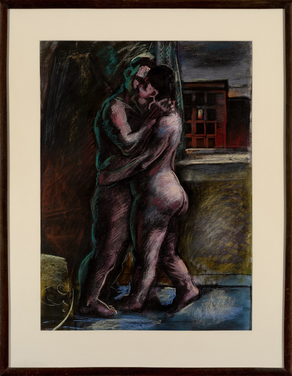Peter Howson OBE, Scottish b.1958 - Untitled (couple), 1986; pastel on paper, signed and dated lower - Image 2 of 3