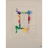 Patrick Hughes, British b.1939 - The Studio, 1987; lithograph printed in colours, signed, titled,