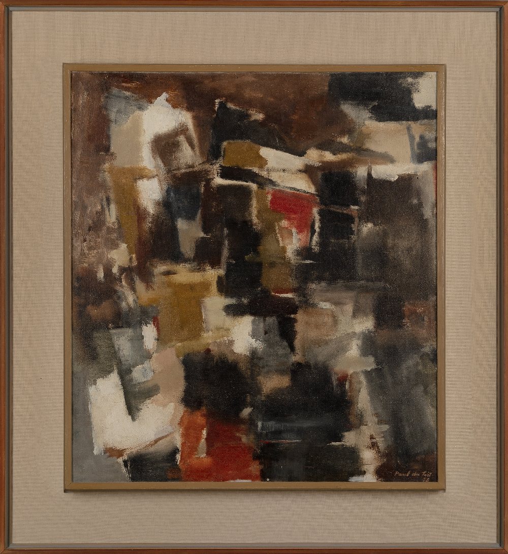 Paul du Toit, South African 1922-1986 - Untitled abstract composition, 1958; oil on board, signed - Image 2 of 3