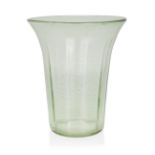 Attributed to Williams & Stevens, Tapered vase with green trailed decoration, circa 1930, Glass,