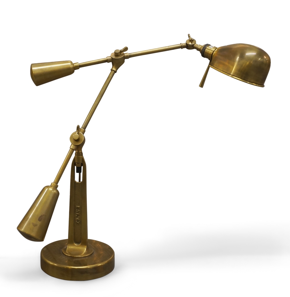 Ralph Lauren, '67 Boom' table lamp, circa 2015, Brass, electrical fittings, Manufacturer's label