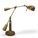 Ralph Lauren, '67 Boom' table lamp, circa 2015, Brass, electrical fittings, Manufacturer's label