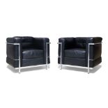 Le Corbusier, Pierre Jeanneret, and Charlotte Perriand for Conran, Pair of 'LC2' lounge chairs,