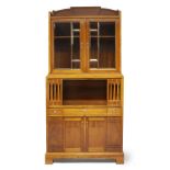 Ludwig Alter Hofmobelfabrik, Manner of Peter Behrens, Jugendstil bookcase cabinet, circa 1910,