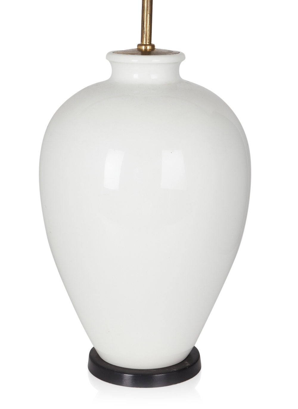 KPM, Vase floor lamp, circa 1960, Ceramic, brass, electrical fittings, Brass plate to underside - Image 2 of 2
