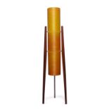 Novoplast Sered, Floor lamp, circa 1960, Spun fibreglass, teak, 113cm high It is the buyer's