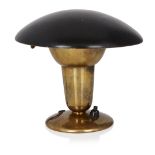 Erik Tidstrand for AB Nordiska Kompaniet, Adjustable table lamp, circa 1930, Brass, enamelled metal,