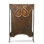 Designer Unknown, Arts and Crafts fire screen, circa 1900, Copper, wrought iron, Unmarked, 60cm high