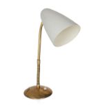 Lisa Johanssen-Pape (1907-1989) for Orno, Adjustable table lamp, circa 1950, Brass, enamelled metal,